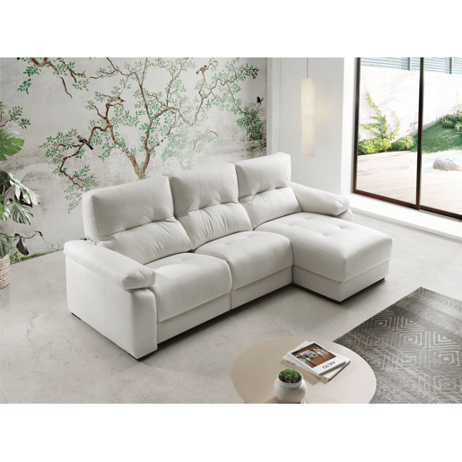 VADI Chaise longue 3 lugares relax elétrica dereita cor branco