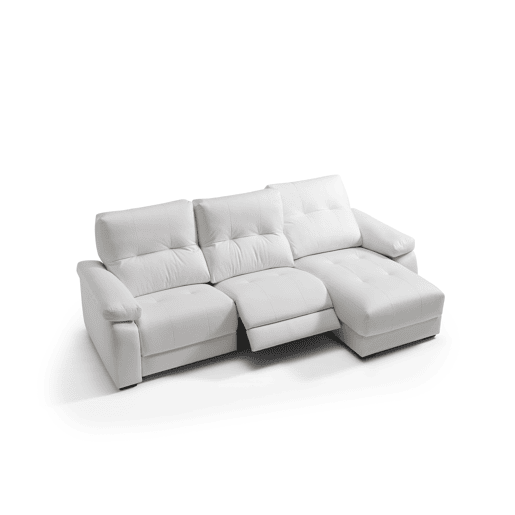 VADI Chaise longue 3 lugares relax elétrica dereita cor branco