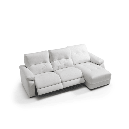 VADI Chaise longue 3 lugares relax elétrica dereita cor branco