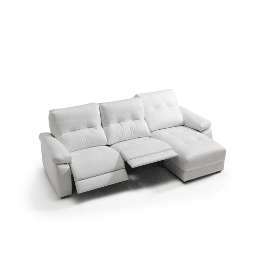 VADI Chaise longue 3 lugares relax elétrica dereita cor branco