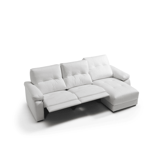 VADI Chaise longue 3 lugares relax elétrica dereita cor branco