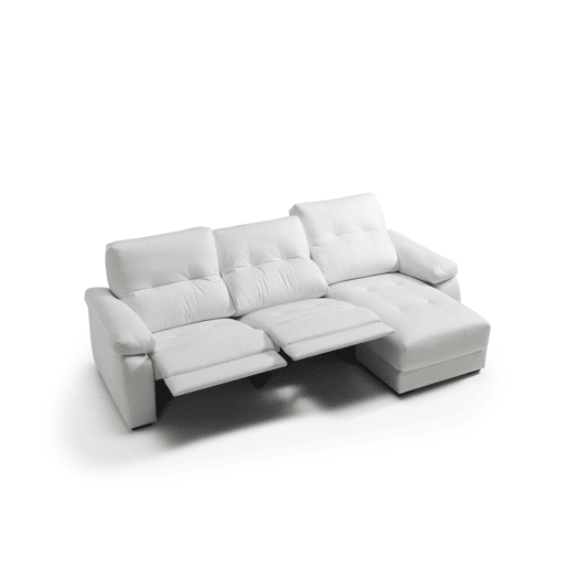 VADI Chaise longue 3 lugares relax elétrica dereita cor branco