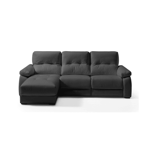 VADI Chaise Longue 3 Lugares Relax Elétrica Esquerda, cor preto.