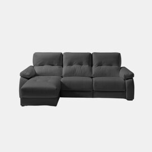VADI Chaise Longue 3 Lugares Relax Elétrica Esquerda, cor preto.