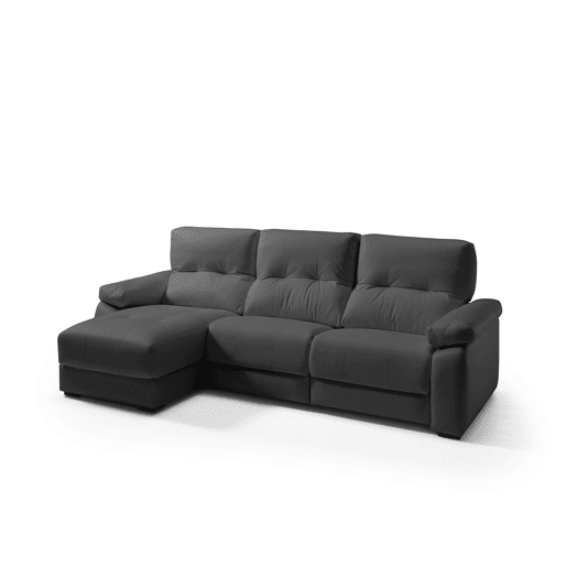 VADI Chaise Longue 3 Lugares Relax Elétrica Esquerda, cor preto.