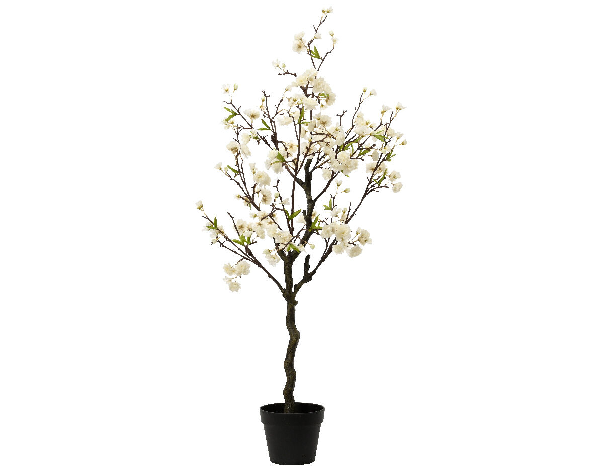 Planta artificial cerezo blanca