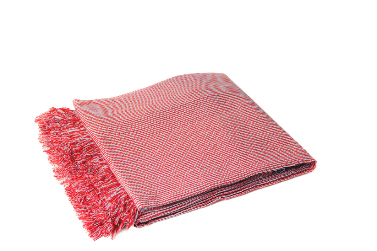 Plaid multiusos rayas 180x260cm color rojo