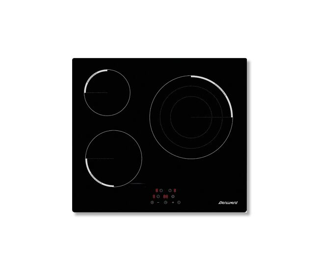 Placa vitrocerámica benavent vbb360. 3 zonas. 60 cm. negra