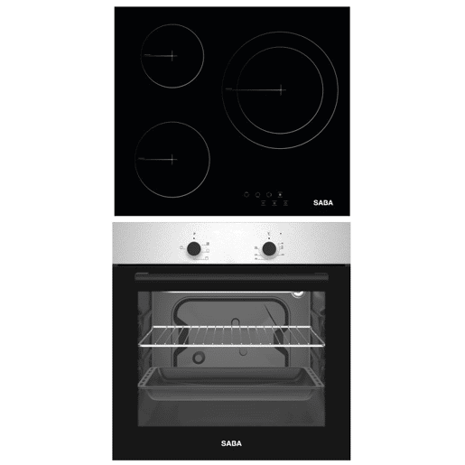 Conjunto forno e placa vitrocerâmica SABA SB-BIVOB-2023 Conjunto forno e placa vitrocerâmica SABA SB-BIVOB-2023