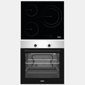 Conjunto forno e placa vitrocerâmica SABA SB-BIVOB-2023&nbsp;