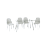 Conjunto de sala AMINA 1 mesa e 4 cadeiras bege