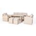 Set AREZZO sofá 3 plazas, 2 sillones, 2 taburetes y mesa beige Set AREZZO sofá 3 plazas, 2 sillones, 2 taburetes y mesa beige Beige
