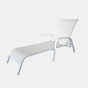 Espreguiçadeira de jardim LAGOS 2 cor branca