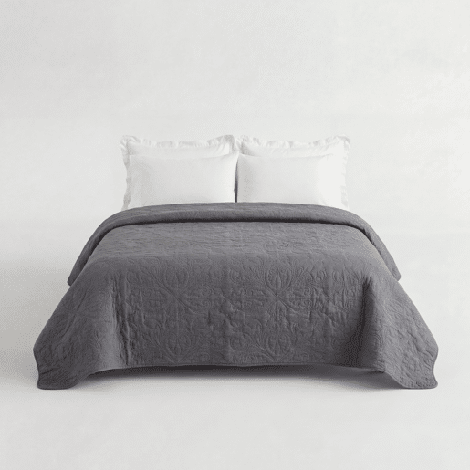 Colcha ATENAS cama 135cm cor cinza