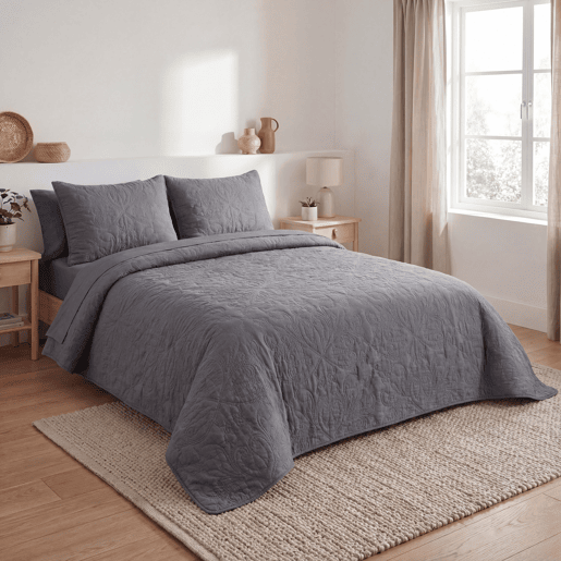 Colcha ATENAS cama 150cm cor cinza Colcha ATENAS cama 150cm cor cinza