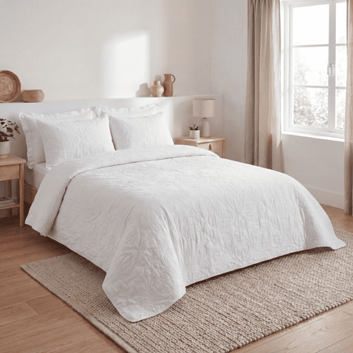 Colcha ATENAS cama 90cm cor branco Colcha ATENAS cama 90cm cor branco