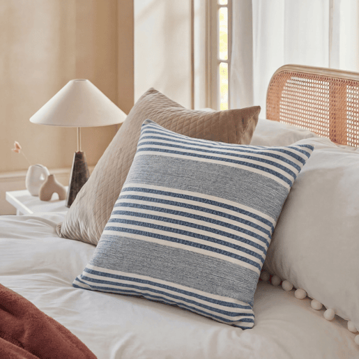 Almofada STYLE RAYAS 45x45cm cor azul
