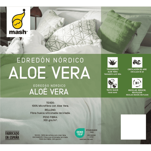 Recheio nórdico ALOE VERA para cama de 90cm