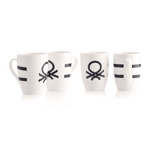 Set mugs BLACK&WHITE 4 peças marca BENETTON