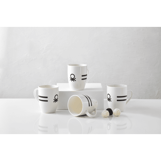 Set mugs BLACK&WHITE 4 peças marca BENETTON