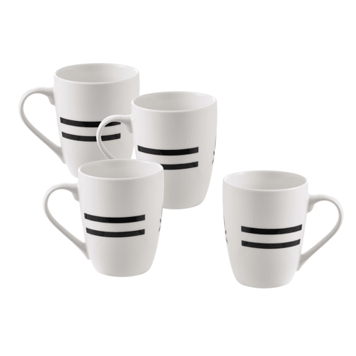 Set mugs BLACK&WHITE 4 peças marca BENETTON