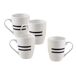 Set mug BLACK&WHITE 4 piezas marca BENETTON Set mug BLACK&WHITE 4 piezas marca BENETTON Blanco