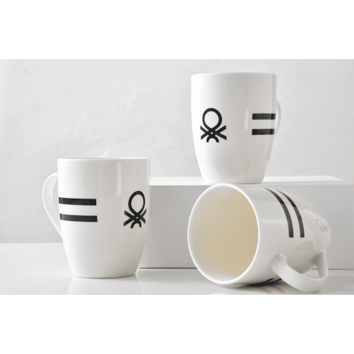 Set mugs BLACK&WHITE 4 peças marca BENETTON