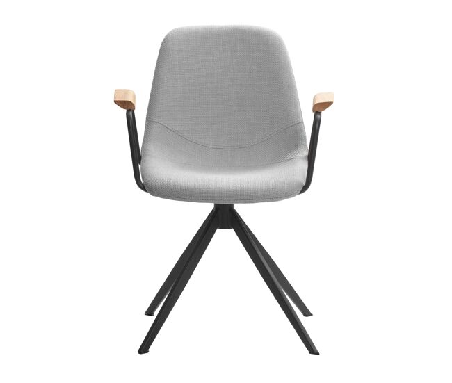 Silla de escritorio con reposabrazos tali gris claro