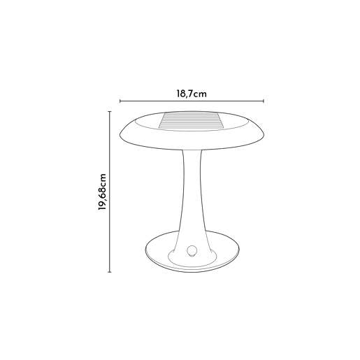 Candeeiro de mesa solar LOLY da marca ARTECONFORT Candeeiro de mesa solar LOLY da marca ARTECONFORT