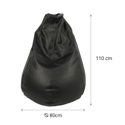 Puff PERA sintético 80x110cm preto