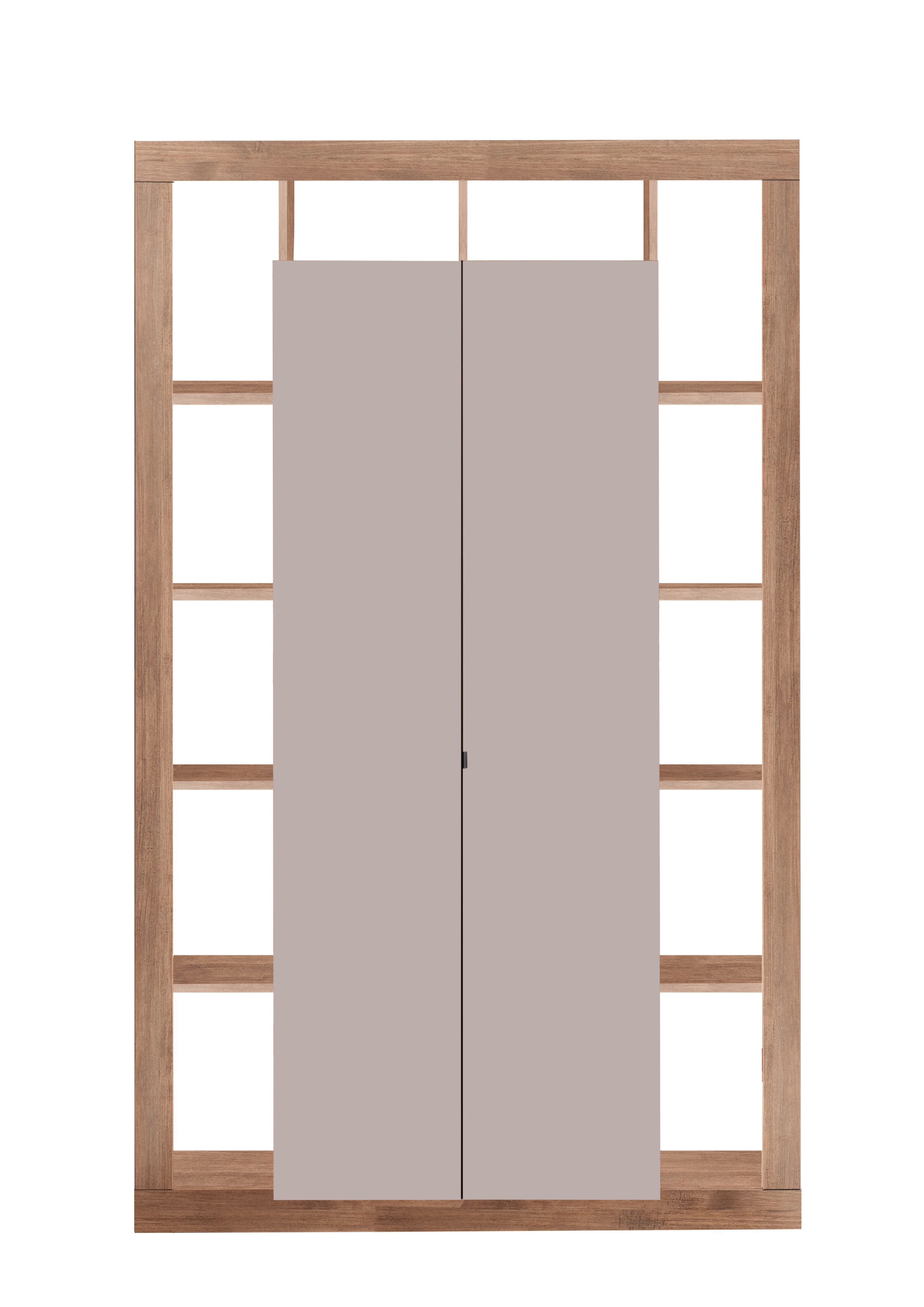 Estantería RIMINI 2 puertas roble y visón
