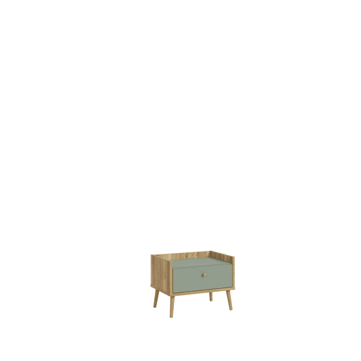 Mesa de cabeceira 1 gaveta cor carvalho LYON