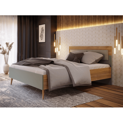 Cama LYON 160cm de cor carvalho