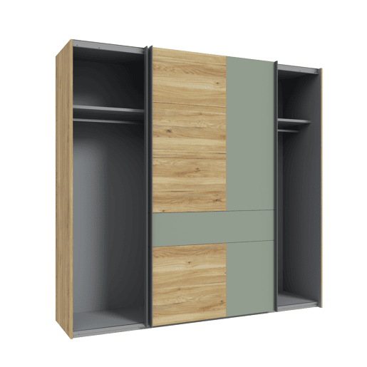 Roupeiro SERIE LYON portas deslizantes 220x210cm carvalho