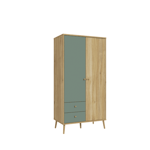 Roupeiro SERIE LYON portas batentes 94x185cm carvalho
