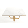 Mesa de centro com efeito mármore branco EXCALIBUR