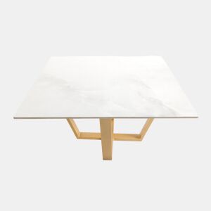 Mesa de centro com efeito mármore branco EXCALIBUR