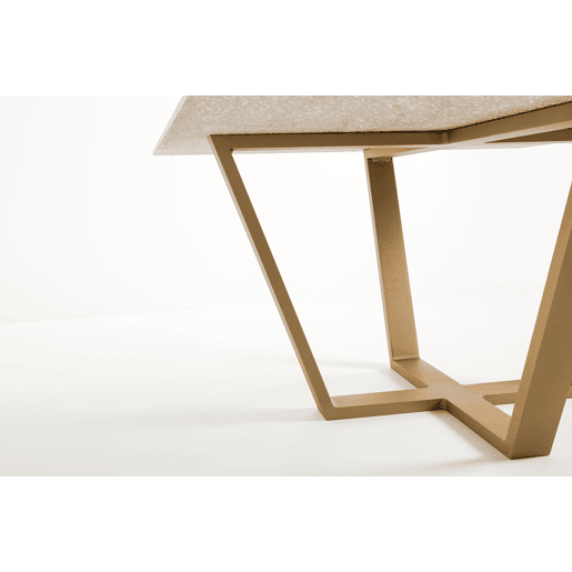 Mesa de centro com efeito mármore branco EXCALIBUR