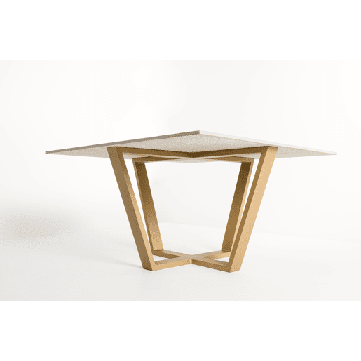 Mesa de centro com efeito mármore branco EXCALIBUR