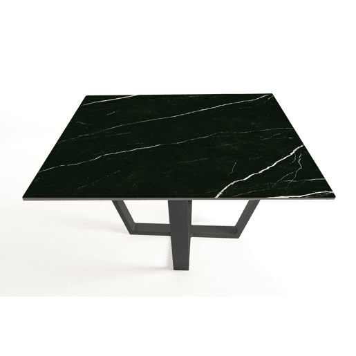 Mesa de centro com efeito mármore preto EXCÁLIBUR