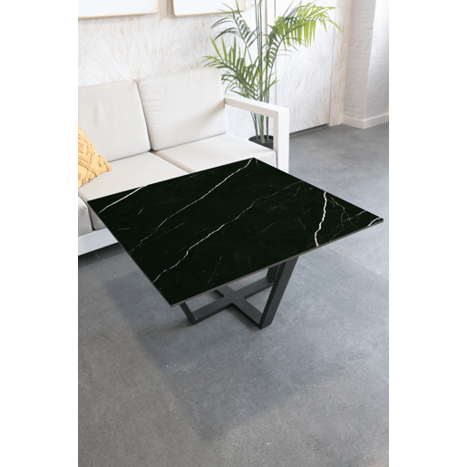 Mesa de centro com efeito mármore preto EXCÁLIBUR