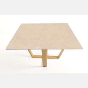 Mesa de centro com efeito pedra bege EXCALIBUR