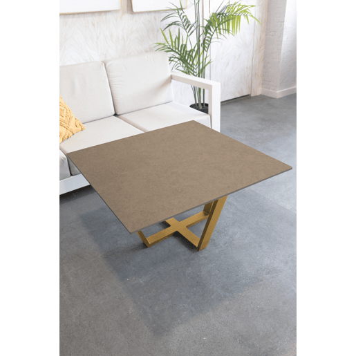 Mesa de centro com efeito pedra bege EXCALIBUR
