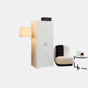 Roupeiro SERIE LEADER portas batentes 74x179cm branco
