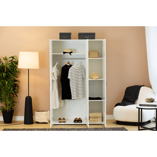 Roupeiro SERIE LEADER portas batentes 110x179cm branco