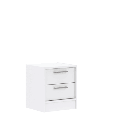 Mesa de cabeceira 2 gavetas cor branca LEADER