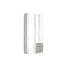 Roupeiro MOOD portas batentes e 3 gavetas 101x215cm branco e verde