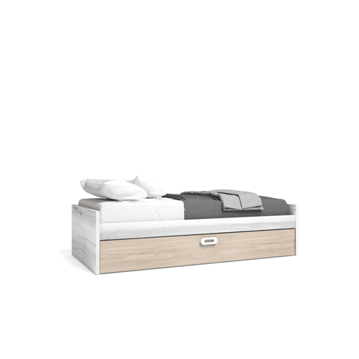Cama nido 190x90cm MOOD branco e castanho