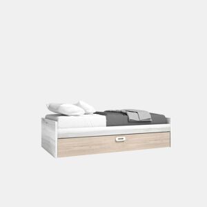 Cama nido 190x90cm MOOD branco e castanho