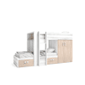 Beliche trem 90x190cm MOOD branco e castanho
